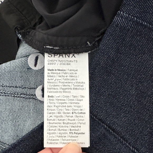 SPANX Zero Waistband Cropped Wide Leg Jeans Size Large - Picture 12 of 13